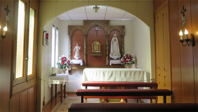 Die ehemalige Klosterzelle von Sr. Lucia birgt heute eine kleine Kapelle